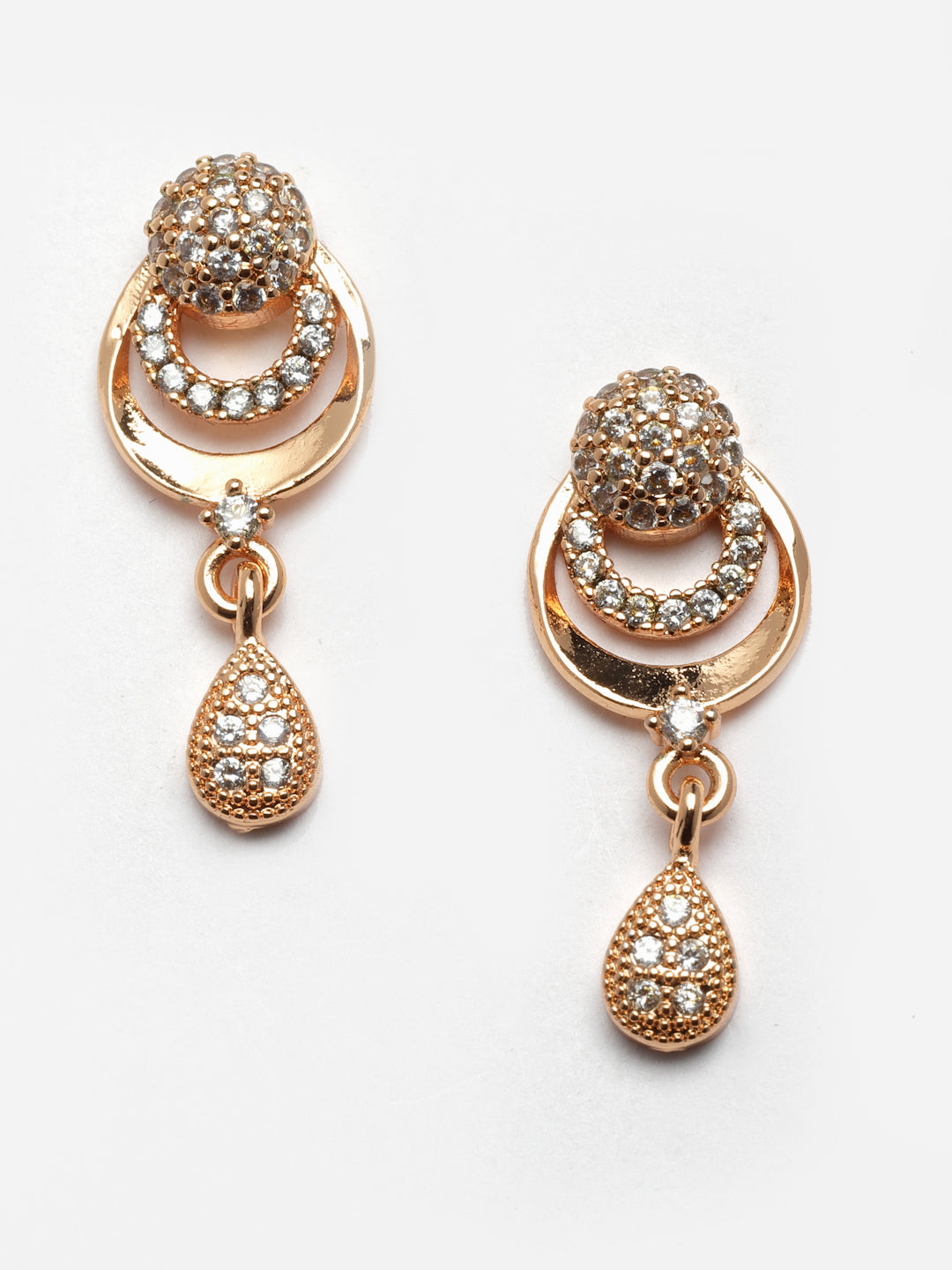 Gold-Plated CZ-Studded Jewellery Set