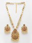 Gold-Plated Stone-Studded Peacock Pearls Jewellery Set