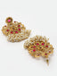 Gold-Plated Stone-Studded Peacock Pearls Jewellery Set