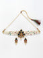 Gold-Plated Peacock Shape Stone Studded Choker Jewellery Set