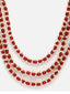 Gold-Plated Red Beads Layered Handcrafted Necklace