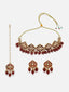 Gold-Plated Kundan-Studded & Beaded Jewellery Set