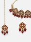 Gold-Plated Kundan-Studded & Beaded Jewellery Set