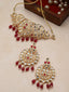 Gold Plated Kundan Stone Studded Choker Jewellery Set