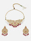 Gold Plated Kundan Stone Studded Choker Jewellery Set