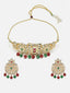 Gold-Plated Kundan-Studded & Beaded Jewellery Set