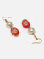 Gold Plated Stone Studded & Pearl Beaded Jewellery Set