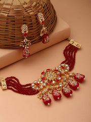 Gold-plated Necklace and Earrings