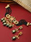 Gold-Plated Kundan-Studded Pearl & Beads Jewellery Set