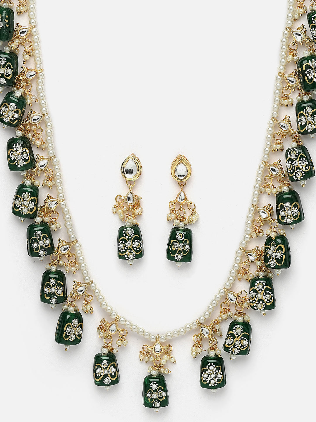 Gold-Plated Necklace and Earrings