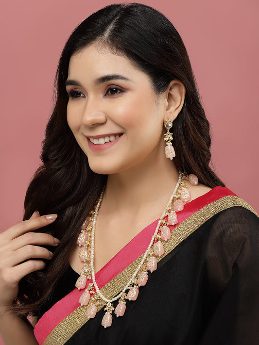 Gold-Plated Necklace and Earrings