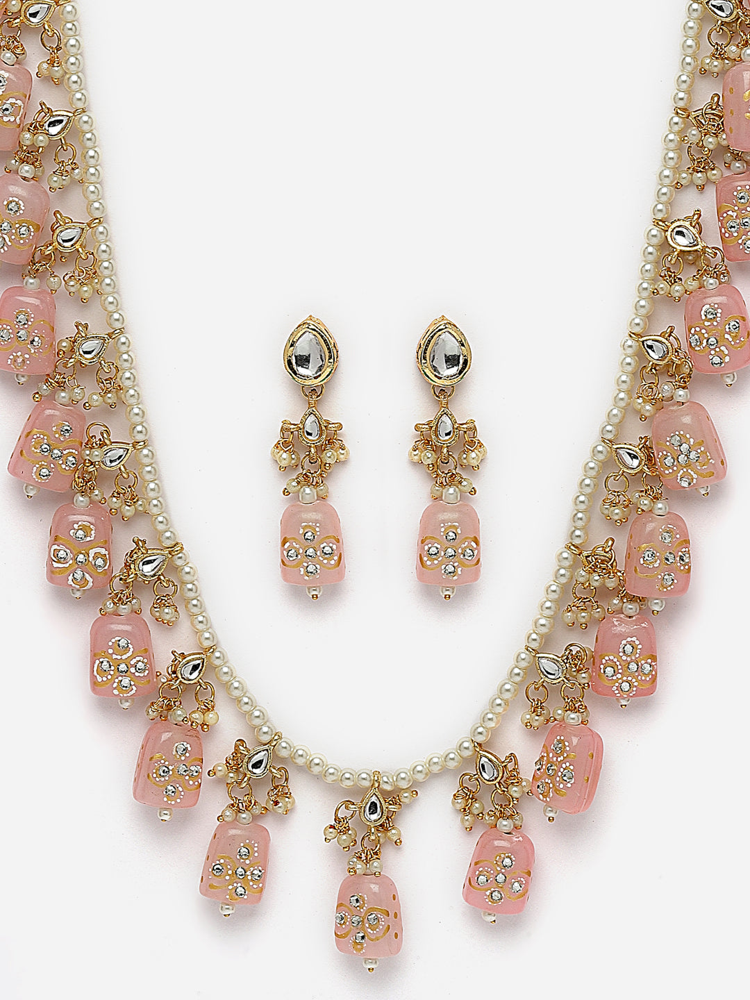 Gold-Plated Necklace and Earrings