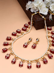 Gold-Plated Necklace and Earrings