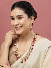 Gold-Plated Necklace and Earrings