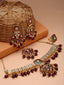 Gold Plated Kundan Studded & Pearl Beaded Jewellery Set