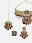 Gold Plated Kundan Studded & Pearl Beaded Jewellery Set