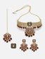 Gold Plated Kundan Studded & Pearl Beaded Jewellery Set