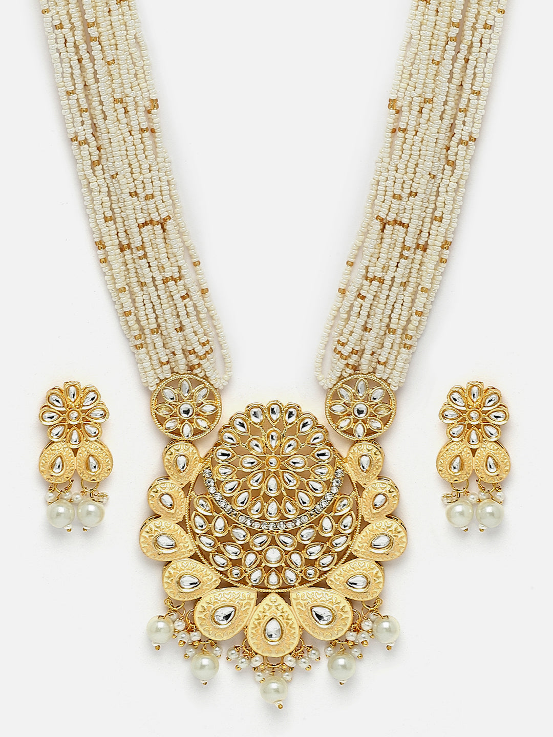 Gold-Plated Necklace and Earrings
