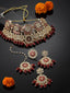 Gold-Plated Kundan Stone-Studded & Pearl Beaded Jewellery Set