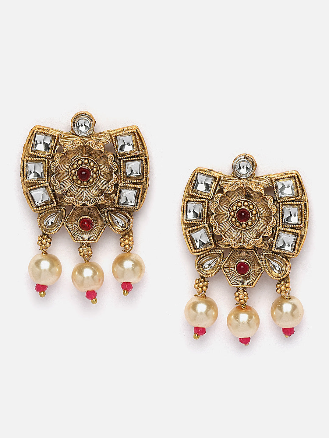 Gold-Plated Artificial Beaded Jewellery Set