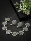 Silver-Plated Stone Studded Jewellery Set