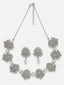 Silver-Plated Stone Studded Jewellery Set