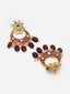 Gold-Plated Stone-Studded & Beaded Jewellery Set