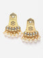 Gold Plated Stone Studded & Pearl Beaded Jewellery Set