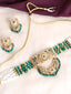 Gold-Plated Kundan Studded & Pearl Beaded Jewellery Set