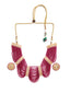 Gold Plated Stone Studded & Pearl Beaded Jewellery Set