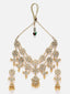 Gold-Plated Kundan-Studded & Pearl Beaded Jewellery Set