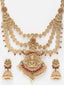 Gold-Plated Kundan Studded & Pearls Beaded Jewellery Set