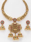 Gold-Plated Kundan-Studded & Beaded Jewellery Set