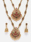 Gold-Plated Stones Studded & Beaded Jewellery Set