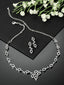 Rhodium-Plated Stones-Studded Jewellery Set