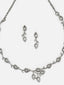 Rhodium-Plated Stones-Studded Jewellery Set