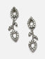 Rhodium-Plated Stones-Studded Jewellery Set