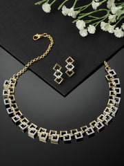 Gold-Plated Stones Studded Jewellery Set