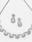 Rhodium-Plated Stone & Diamond Studded Look Jewellery Set