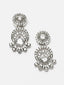 Rhodium-Plated Stone & Diamond Studded Look Jewellery Set