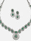 Rhodium-Plated American Diamond Studded Jewellery Set