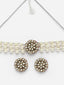 Gold-Plated Stone-Studded & Beaded Jewellery Set