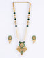 Gold-Plated Stoned-Studded Beaded Jewellery Set