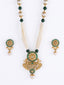 Gold-Plated Stoned-Studded Beaded Jewellery Set