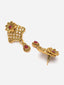 Gold-Plated Stone-Studded & Beaded Jewellery Set