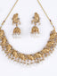 Gold Plated Kundan Studded & Beaded Jewellery Set