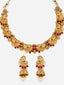 Gold Plated Artificial Stones and Beads Jewellery Set