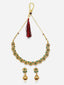 Gold Plated Artificial Stones and Beads Jewellery Set