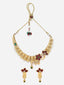 Gold Plated Artificial Stones and Beads Jewellery Set