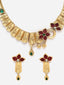 Gold Plated Artificial Stones and Beads Jewellery Set